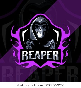 Reaper mascot logo esport design