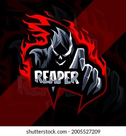 Reaper mascot logo esport design