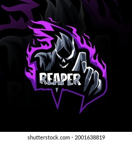 Reaper mascot logo template design