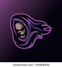 Reaper mascot logo template vector illustration