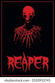 Reaper poster. Horror skull poster