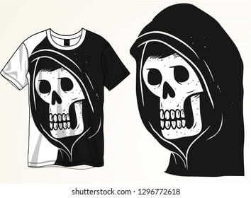 reaper print isolated on tshirt vector