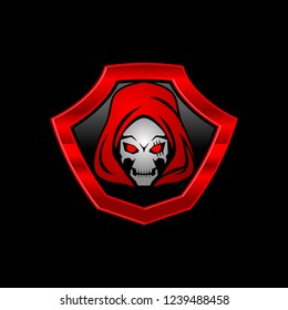Reaper Red Shield logo design