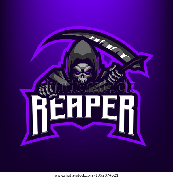 Reaper Scythe Logo Sport Esport Isolated Stock Vector (Royalty Free ...