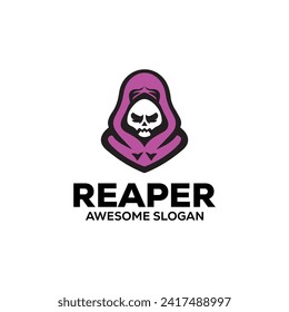  reaper simple mascot logo design illustration