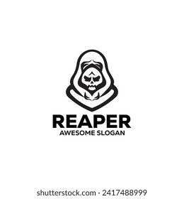  reaper simple mascot logo design illustration