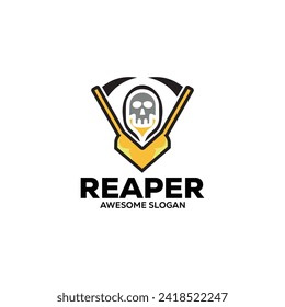 reaper simple mascot logo design illustration