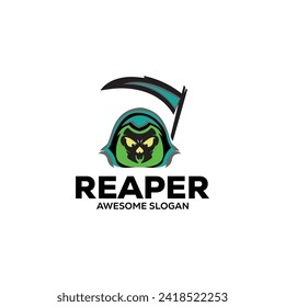 reaper simple mascot logo design illustration