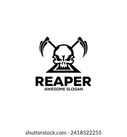 reaper simple mascot logo design illustration