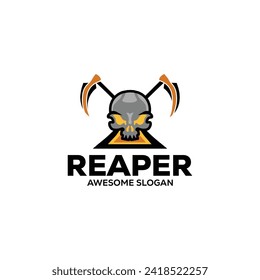 reaper simple mascot logo design illustration