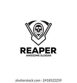 reaper simple mascot logo design illustration