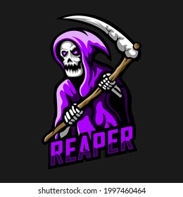 reaper skeleton sickle esport logo. suitable for esport logo 