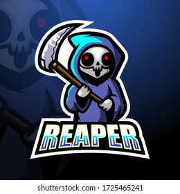 Reaper skull mascot esport logo design