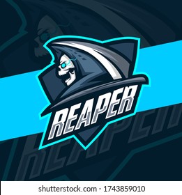 Reaper skull mascot. Esport logo design