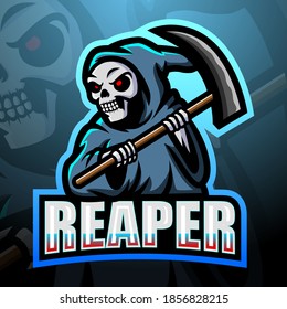 Reaper skull mascot esport logo design