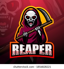 Reaper skull mascot esport logo design