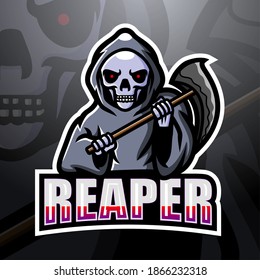 Reaper skull mascot esport logo design