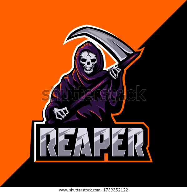 Reaper Skull Mascot Esport Logo Design Stock Vector (Royalty Free ...