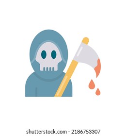 Reaper vector Solid Icon Design illustration. Halloween Symbol on White background EPS 10 File