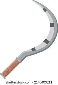 Reaping tool, illustration, vector on a white background.