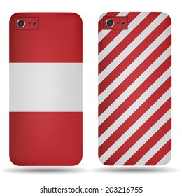 Rear covers smartphone with flags of Austria