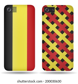 Rear covers smartphone with flags of Belgium 