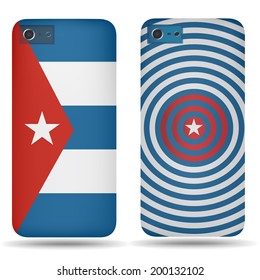 Rear covers smartphone with flags of Cuba 
