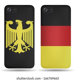 Rear covers smartphone with flags of Germany