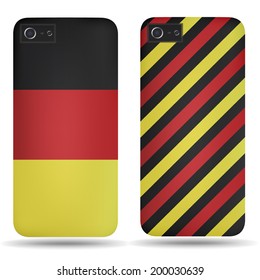 Rear covers smartphone with flags of Germany