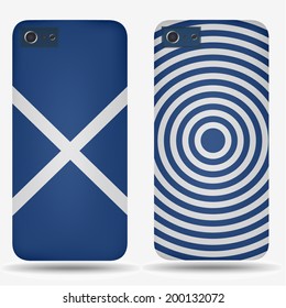 Rear covers smartphone with flags of Scotland 