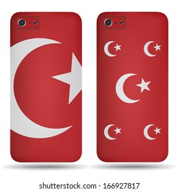 Rear covers smartphone with flags Turkey