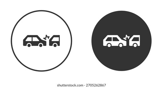 Rear end collision icon. Perfect for web and app interfaces, presentations, infographics