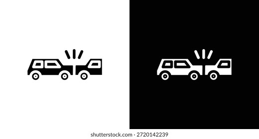 Conjunto de iconos de colisión trasera Diseño de Vector para concepto móvil y Diseño web.