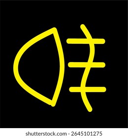 rear fog lights switched on warning light car useful for automobile industry