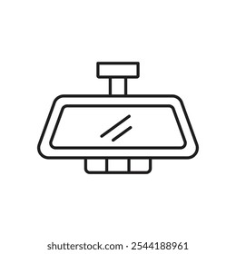 Rear mirror icon. isolated vector icon.
