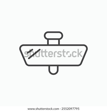 Rear mirror icon. line style vector icon.