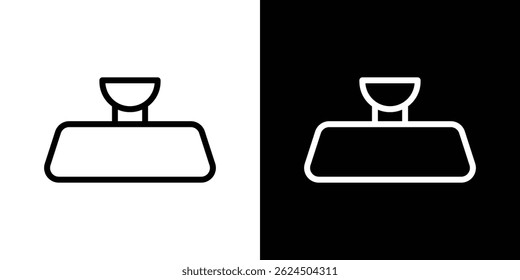 Rear mirror icon. Logotype vector set