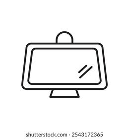Rückspiegel-Symbol. einfaches Vektorsymbol.