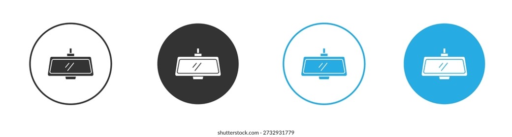Rear mirror icon symbol design template. Vector 10 eps.