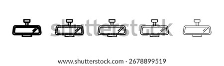 Rear mirror icon vector collection. EPS 10
