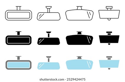 Rear mirror icon in vector format