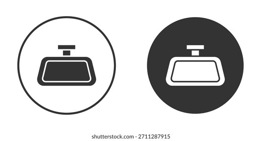 Concepto de iconos de espejo trasero en versiones sólidas. Estilo de diseño plano.