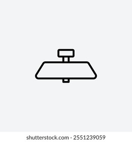 Rückspiegel dünnes Liner-Symbol einzeln.