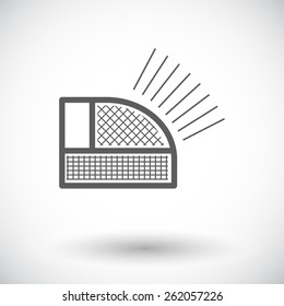 Rear signal light car. Single flat icon on white background. Vector illustration.