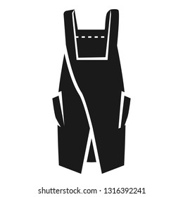 Rear view apron icon. Simple illustration of rear view apron vector icon for web design isolated on white background