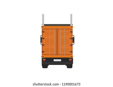 rear view of a container truck