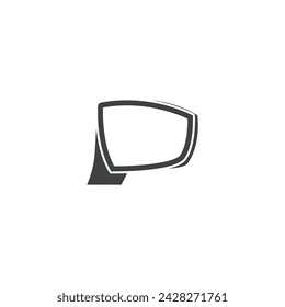 rear view icon vector template illustration logo design