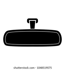 Rear view mirror icon black color