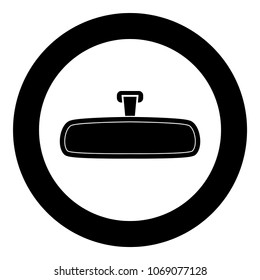 Rear view mirror icon black color