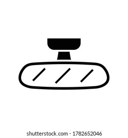 rear view mirror icon vector symbol template